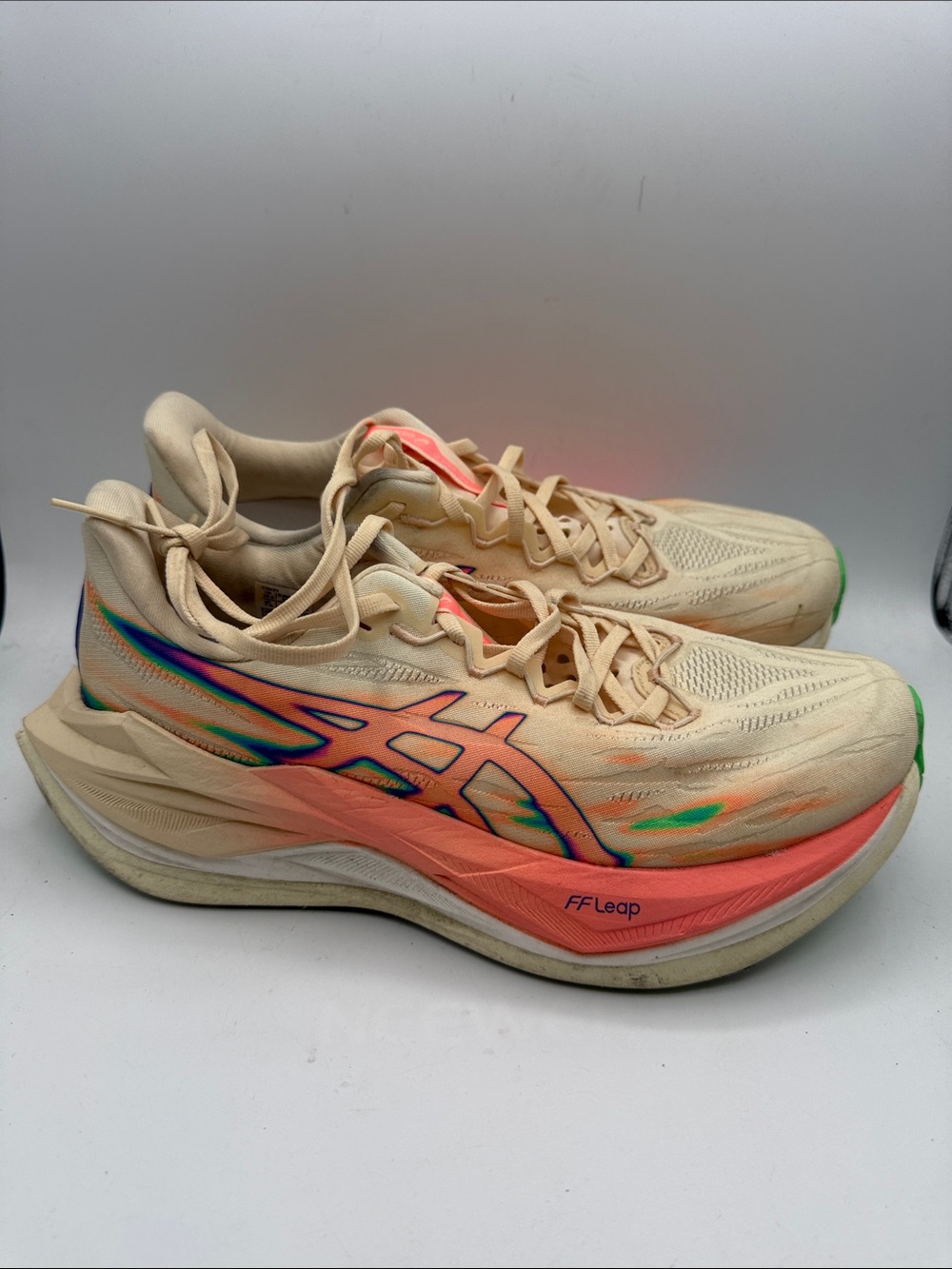ASICS Superblast 3 men’s 8.5 Running Shoes - Beige with Coral S16